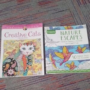 Creative Cats and Nature Escapes Coloring Books